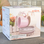 Чайный набор 8 предметов 250мл на подставке "Аура-Точки", Jewel