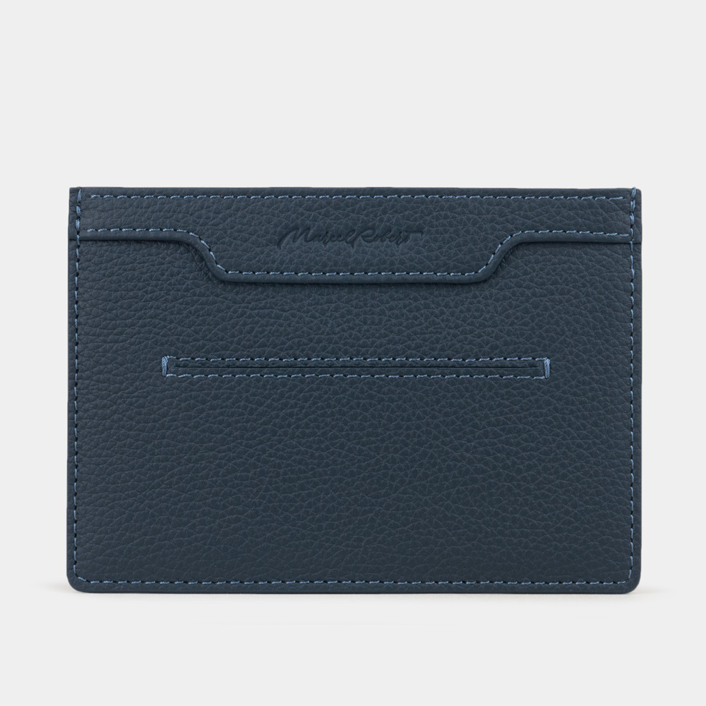 Обложка для автодокументов и паспорта Berlin из кожи теленка, синего цвета