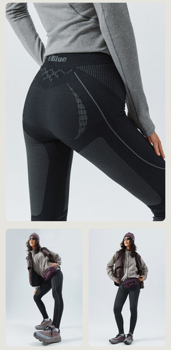 Легинсы Nothomme BLUE Seamless Knit Sports Base Layer Tights