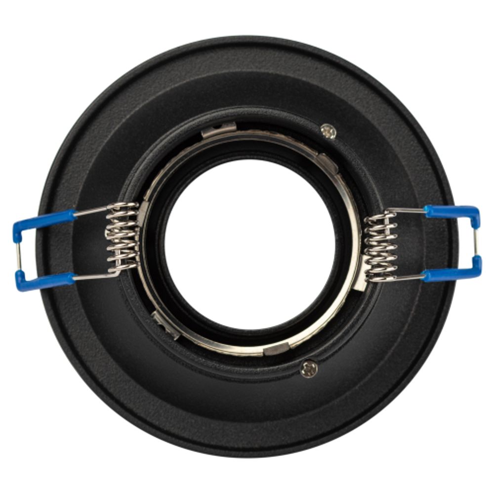 Светильник встраиваемый алюминиевый ЭРА KL100 BK под лампу MR16 GU5.3 черный | Алюминиевые встраиваемые светильники