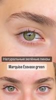 Зеленые натуральные цветные линзы c окантовкой на 12 мес. Marquise essvase green/ Для темных и светлых глаз