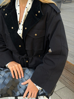 Парка из хлопка черный