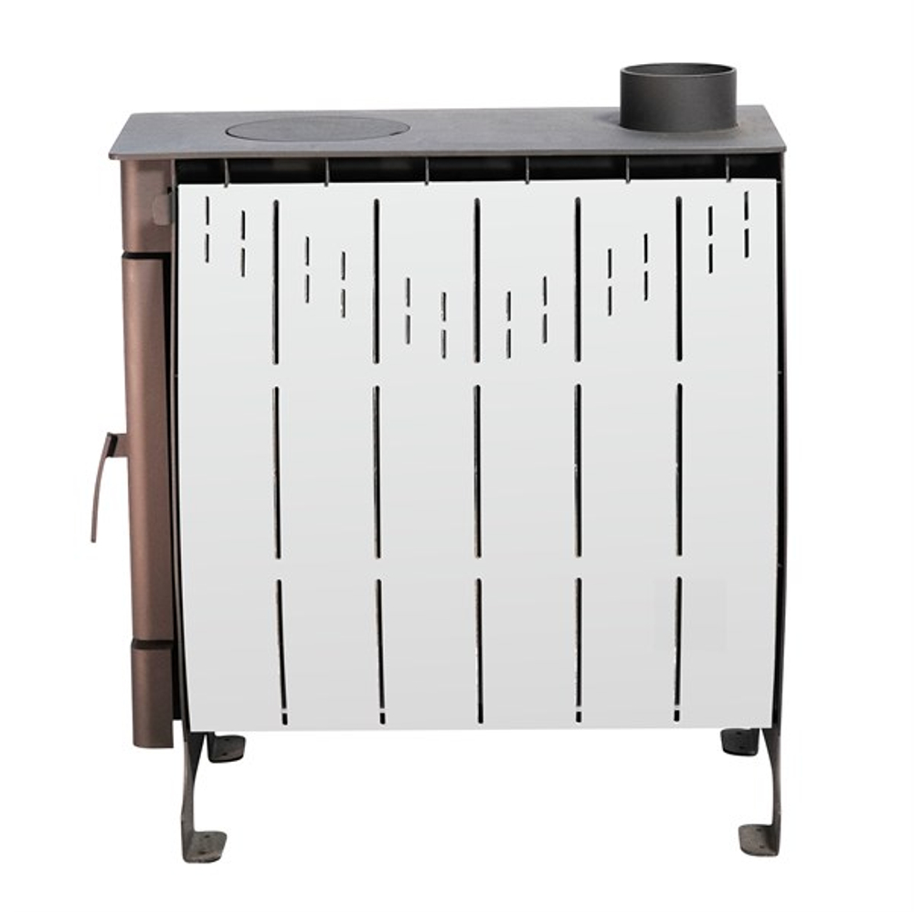 Воздухогрейная печь Сибирячка 12 кВт. Кожух из нержавеющей стали