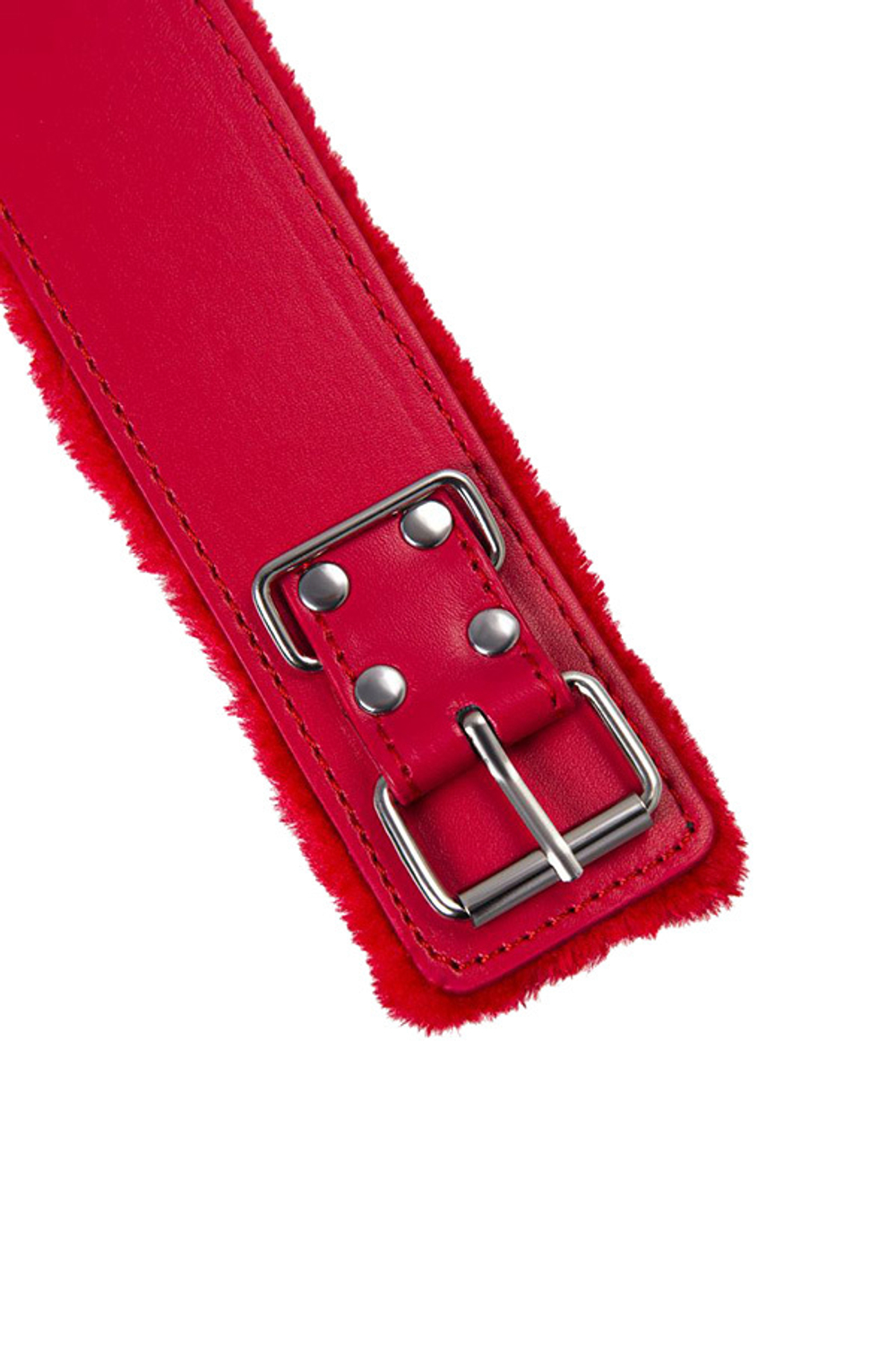 Красный ошейник 43см с металлической фурнитурой ToyFa Basic 886105