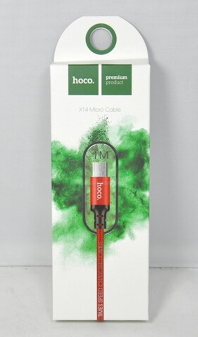 Кабель HOCO X14 USB-microUSB 2.4A 1м Nylon Red