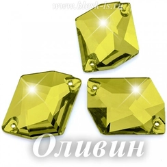 Пришивной ромб Dongzhou с 2 отверстиями, Оливин