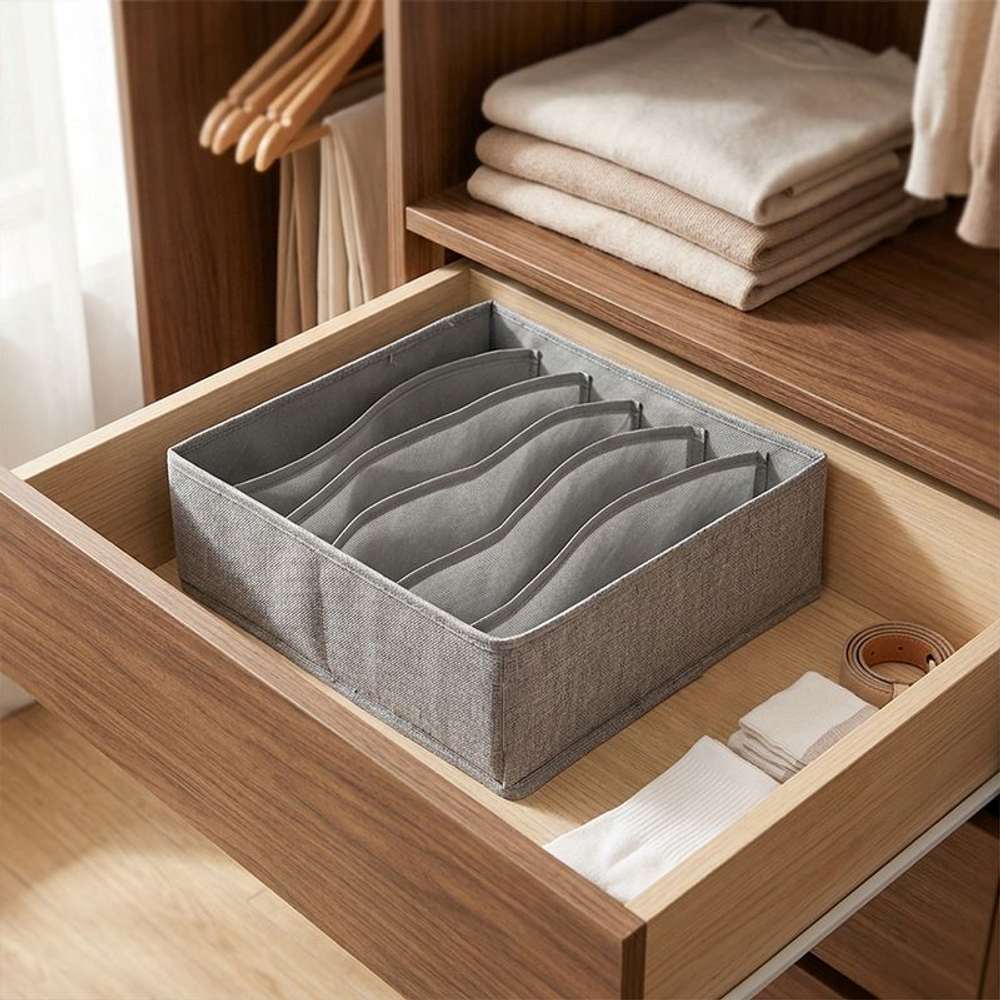 Коробка с отделениями Ytterån, 6 отделений, 32х32х10, полиэстер