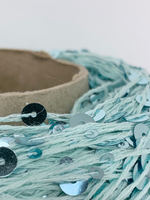 GLAMOUR хлопок, пайетки 240м/100гр цвет: ментоловый, зеркальные ментоловые пайетки. MP