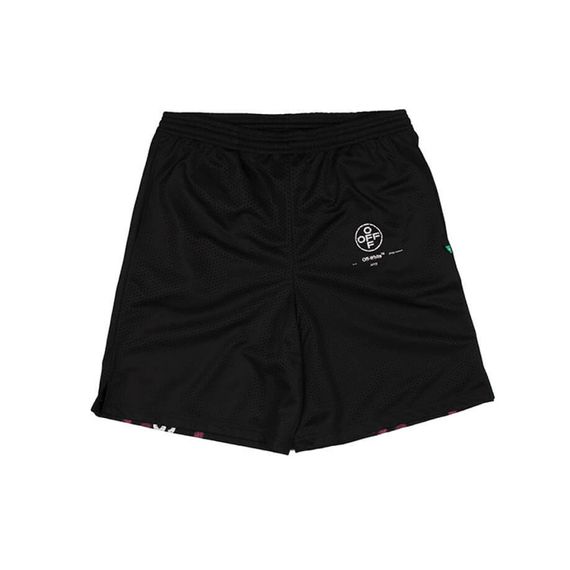 OFF-WHITE SS19 Diag Stencil Mesh Shorts Black “99”