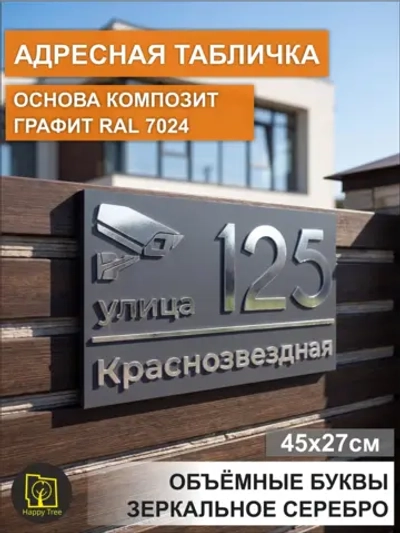 Адресная табличка на забор