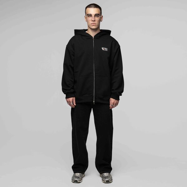 Худи Zip Gear Oversized черное - фото 6