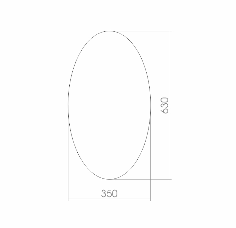 Зеркало MIXLINE овал 350*630 (ШВ)