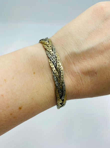 Плетеный браслет биколор KOREA