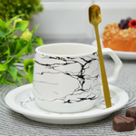 Чайная пара 210мл "Rich gold", фарфор, 7635