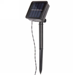 Гирлянда для улицы «Цветок» 7 м 50 ламп LED чёрный провод, 2 реж.,IP-55, Теплый белый (солнечная батарея).