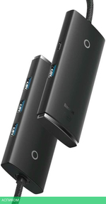 USB-хаб Baseus Lite Series Black (WKQX030401)