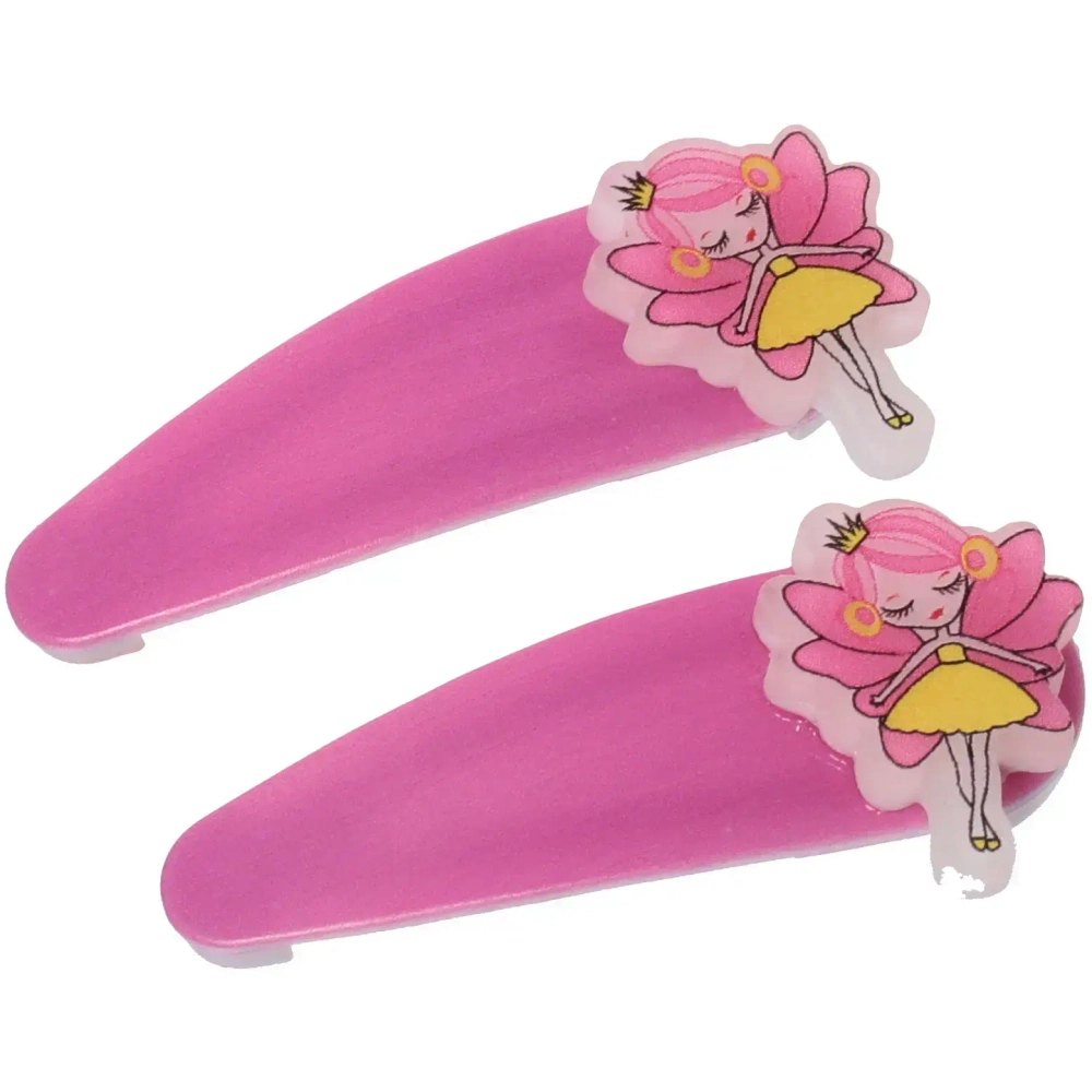 Зажимы для волос детские 2шт «Happy smile», фея, микс 4 цвета, 5*2см
