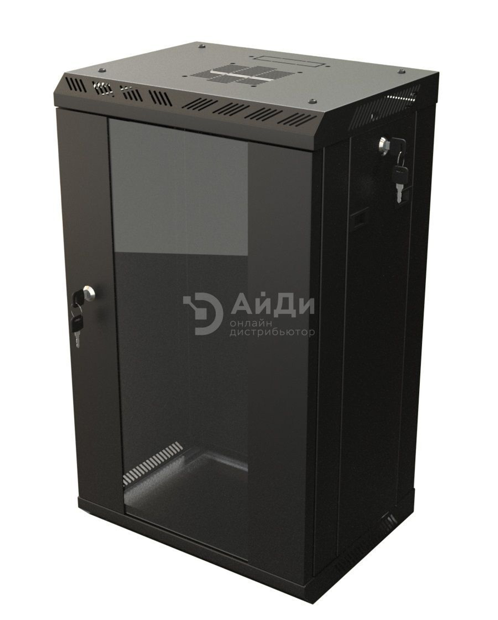 Шкаф телекоммуникационный настенный Hyperline TDB-9U-GP-RAL9004