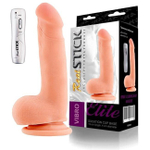 Реалистичный вибро-фаллос на присоске Real Stick (7 режимов, 16 см) (Цвет: телесный)