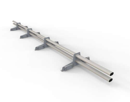 Снегодержатель Ranilla (труба 40х20) (3м 4оп) RAL9006 бело-алюминевый