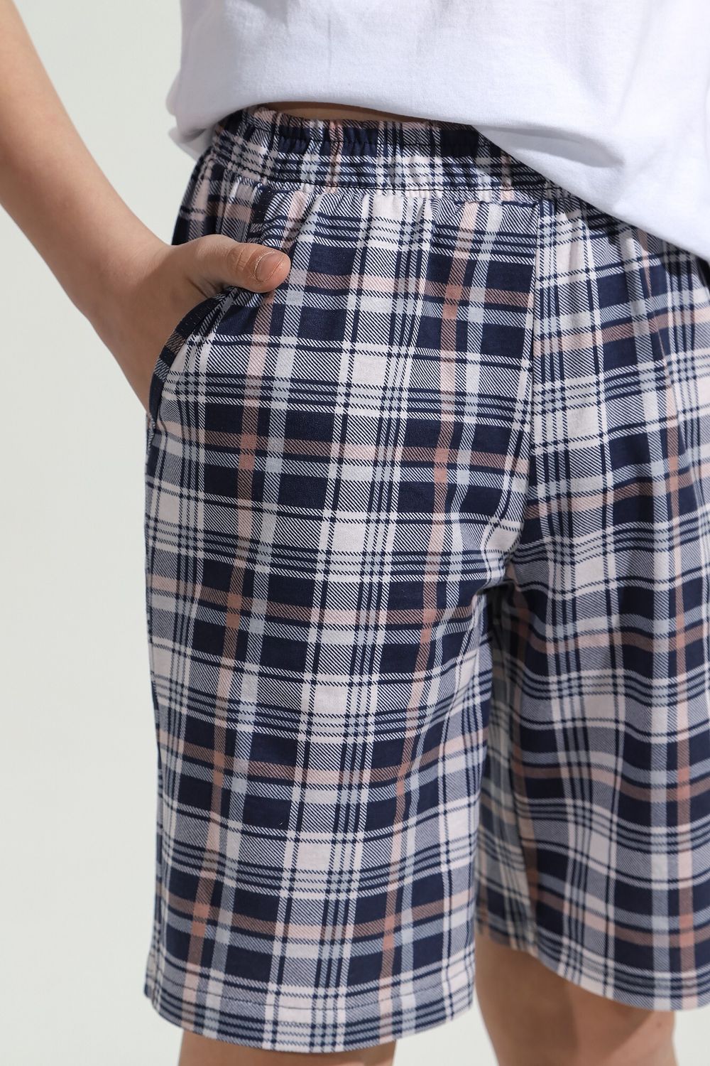 Шорты для мальчика Штурман-1 Виотекс КЛЕТКА СЕРАЯ