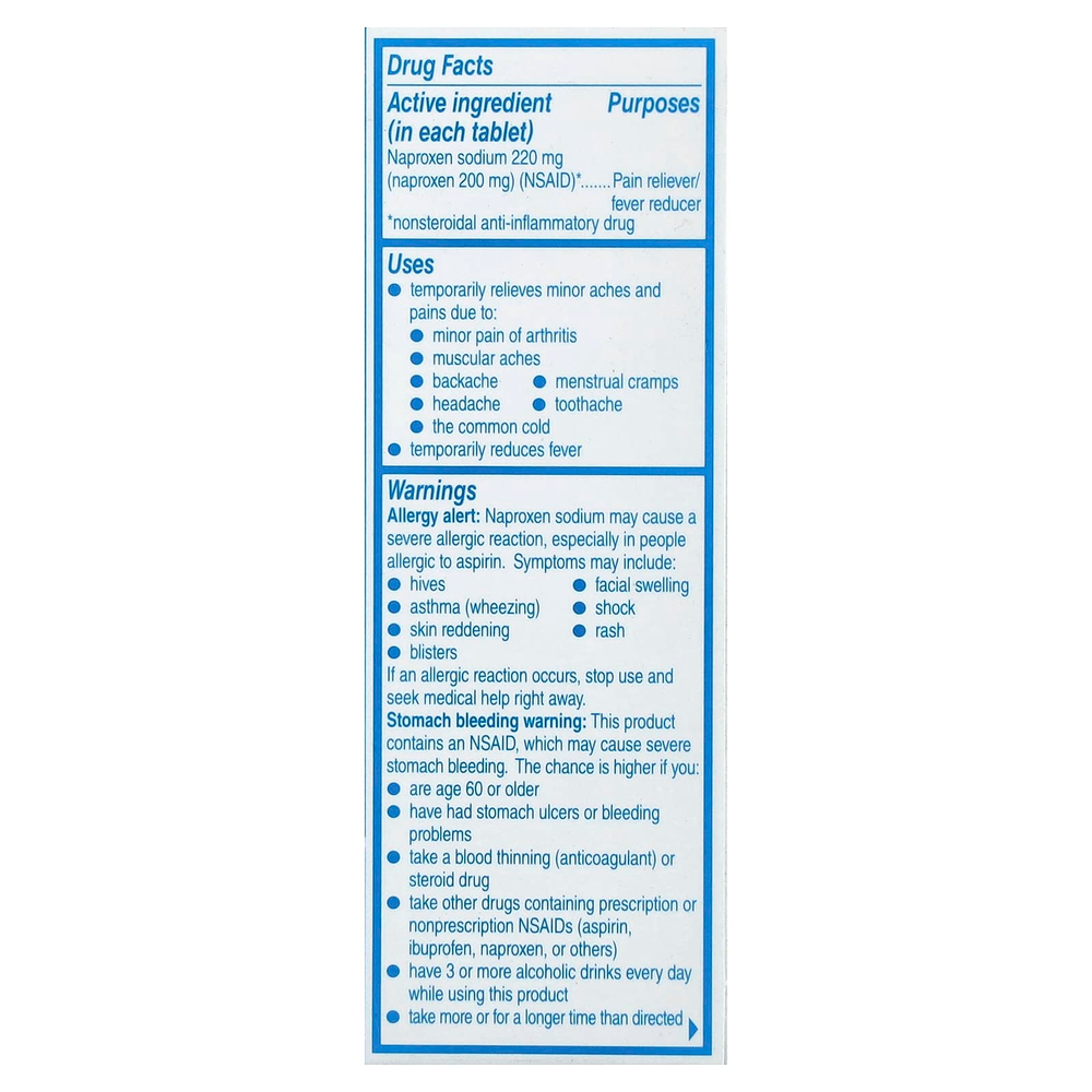 Aleve, Напроксен натрия в таблетках, 220 мг, 90 таблеток