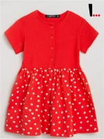 Платье в садик для девочки с коротким рукавом