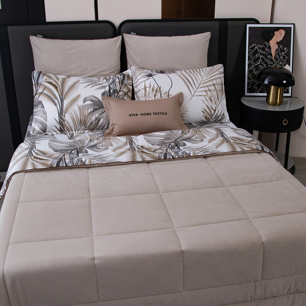 Комплект постельного белья на резинке Сатин Velouria Luxe с Одеялом VLR014