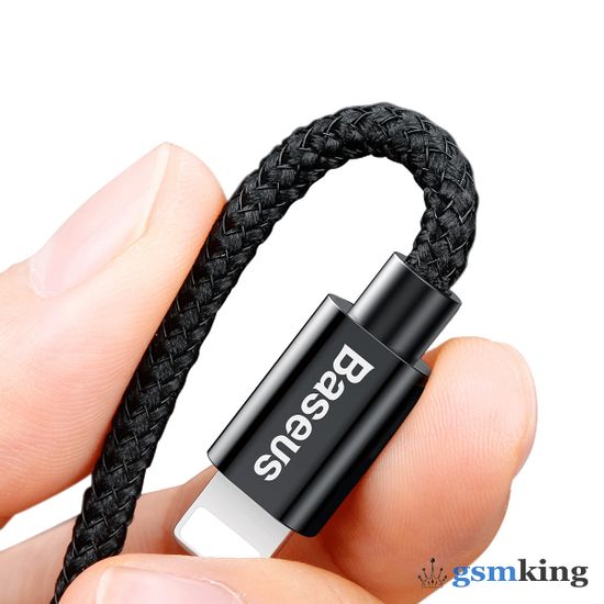 Baseus Small Screw 3.4A Dual-USB Lightning Car Charging Set Black TZXLD-A01