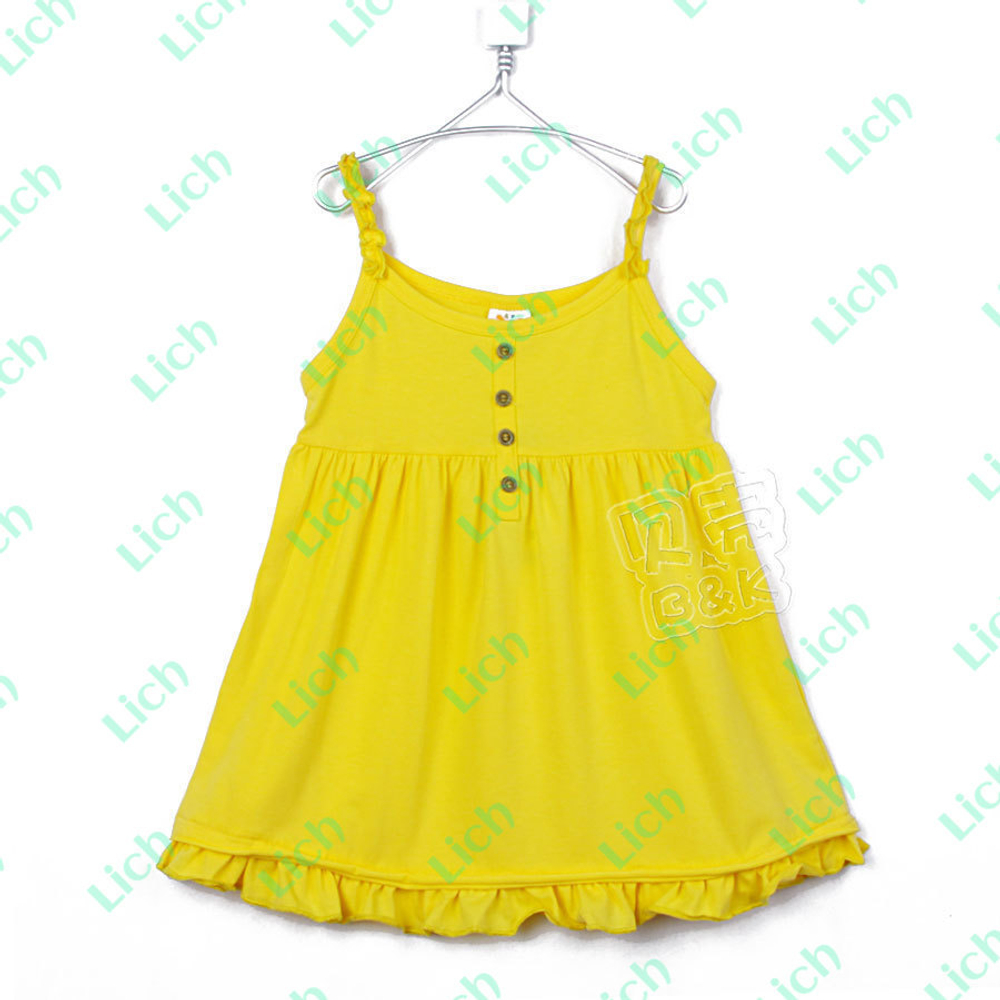 Сарафан детский на тонких бретелях и сборкой от груди