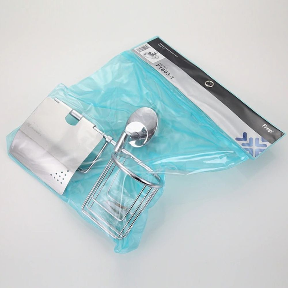 Держатель для туалетной бумаги, с корзинкой, мет-л, хром, Frap, F1603-1