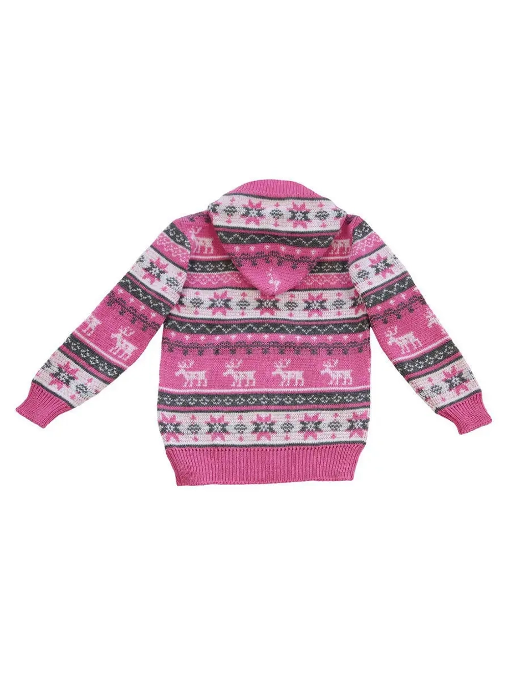 Кофта вязаная на молнии с капюшоном