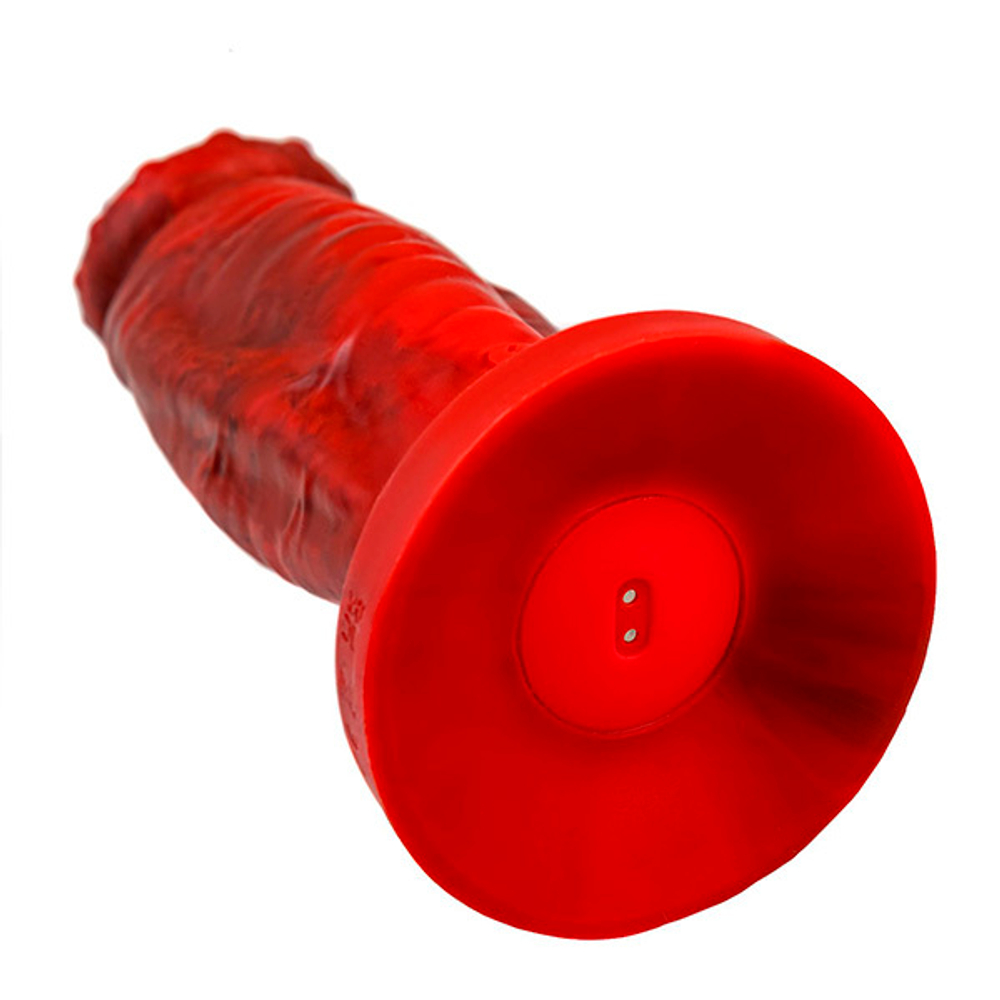 Силиконовый вибратор 20см ToyFa Black&Red Monster Saur 901019