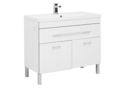Тумба с раковиной Aquanet Верона NEW 100 белый (напольная 1 ящик 2 дверцы)
