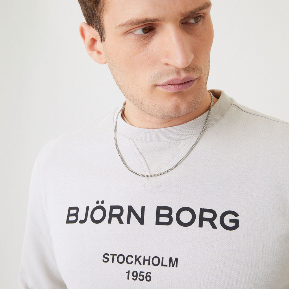 Мужская кофта теннисная Björn Borg Borg Sweatshirt Men - Cream