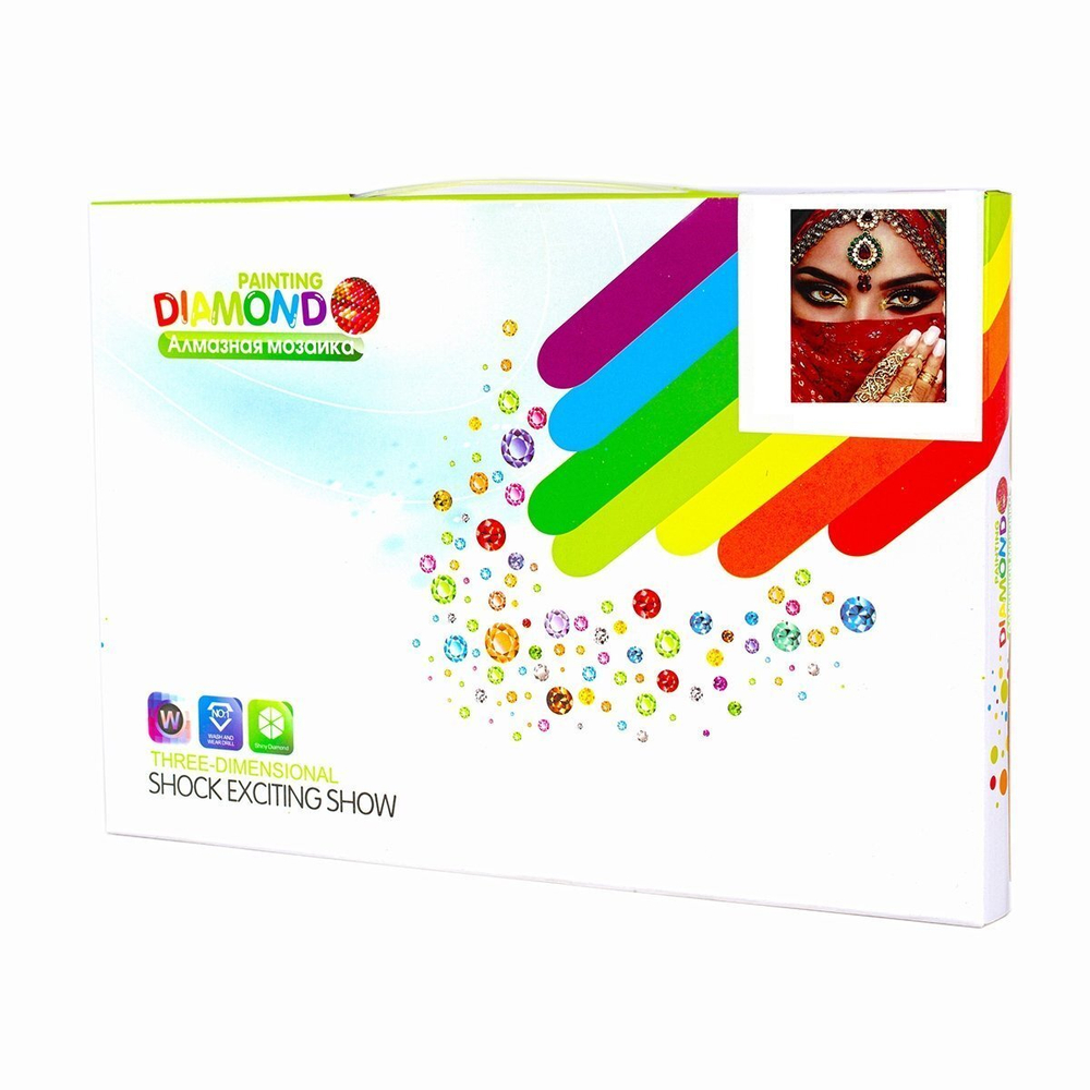 Алмазная мозаика Alingar, на подрамнике, с полным заполнением, (матов.), 20х30 см, 16 цветов, "Таинственный восток"