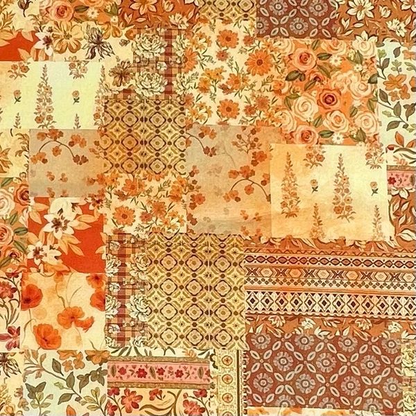 ОСЕННИЙ БУКЕТ В ПЭЧВОРК СТИЛЕ - 100% хлопок 2