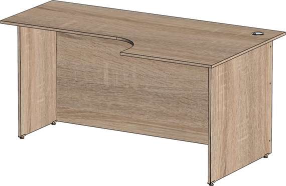 Стол эргономичный Стандарт Про дуб сонома