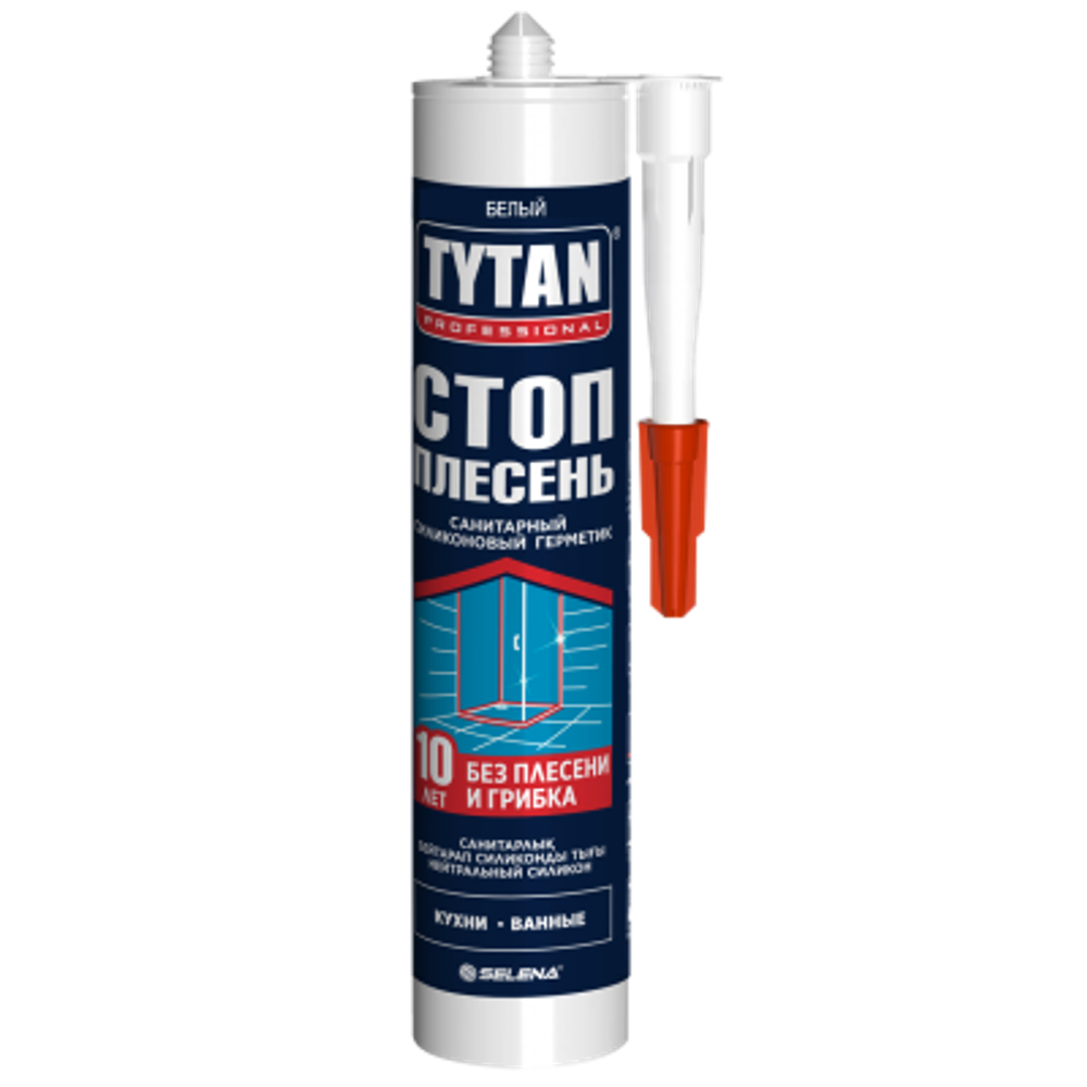 Tytan герметик санитарный силиконовый нейтральный стоп плесень белый 280мл