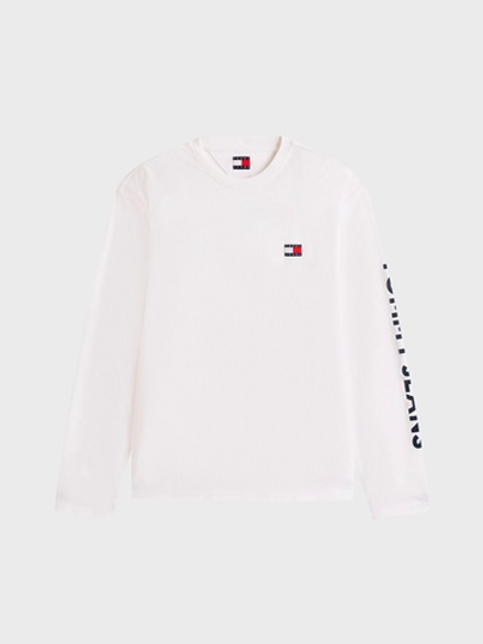 Лонгслив Tommy Jeans Badge Ecru