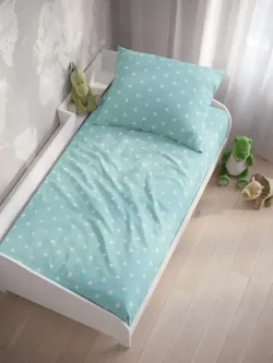 Наволочка комплект 2шт бязь Сказка "Звезды" 40x60 см на молнии