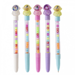 Ручка шариковая Alingar "Космонавт", синяя, 0,7 мм круглый прозрачный корпус с бусинами, ассорти, карт. уп.