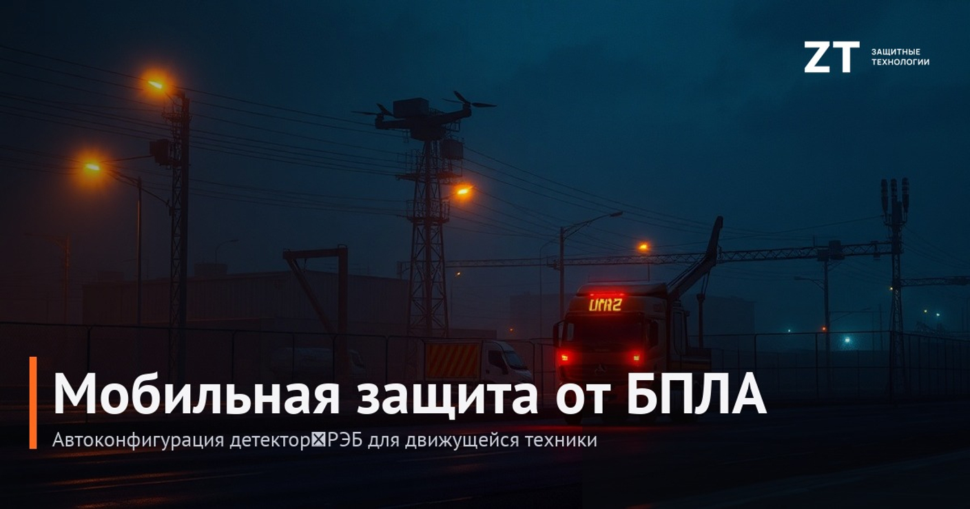 Мобильная защита от БПЛА: автоматическая конфигурация детектор→РЭБ для движущейся техники