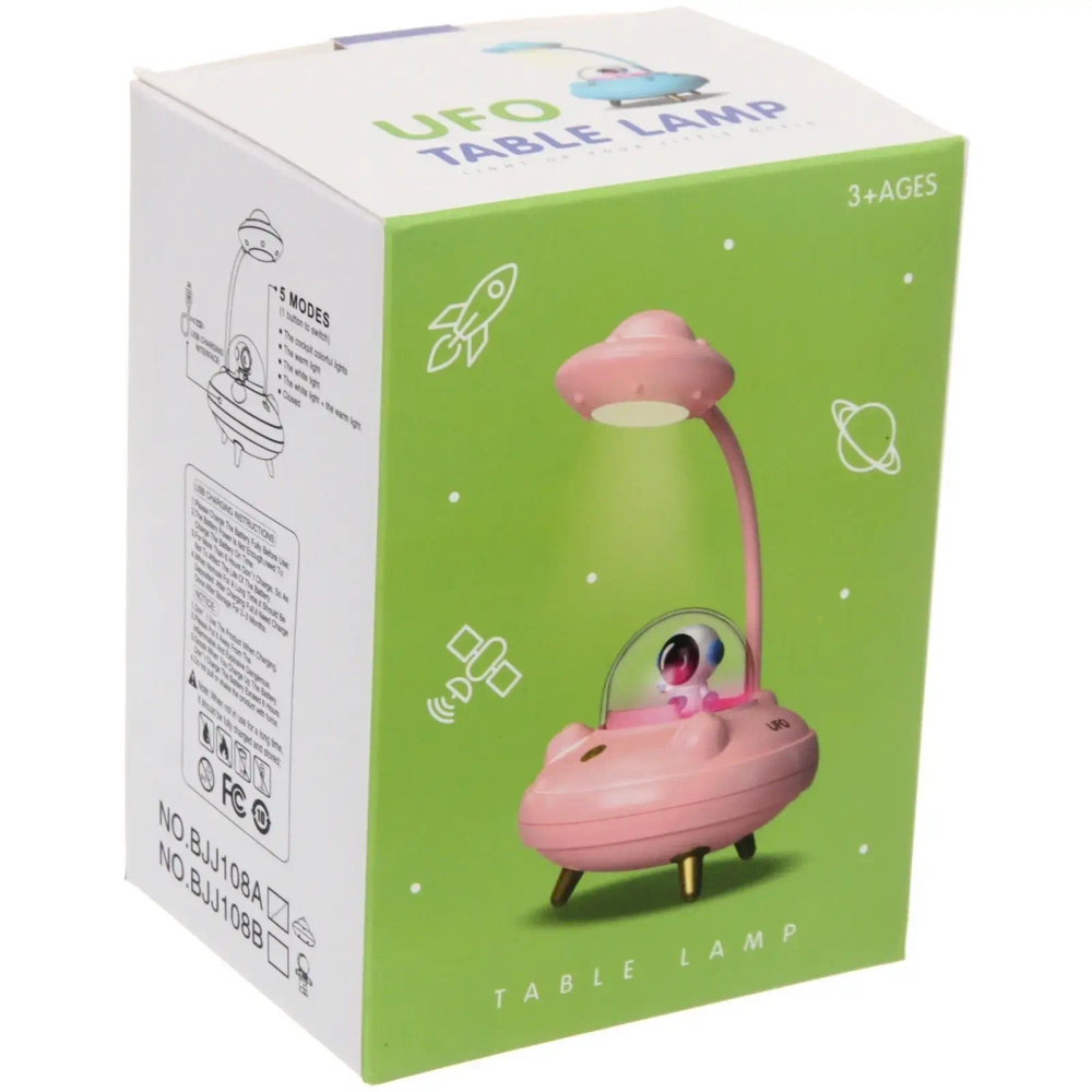 Настольная лампа «Sweet - Полёт в космос» LED 10,8*10,8*21,5 см, USB 3.7v 3w, Голубой