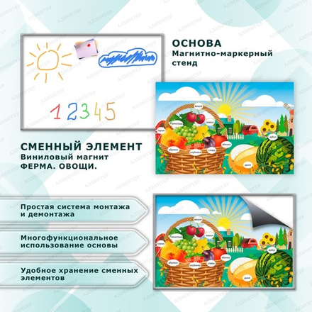 Комплект развивающий ФЕРМА. ФРУКТЫ. 2149