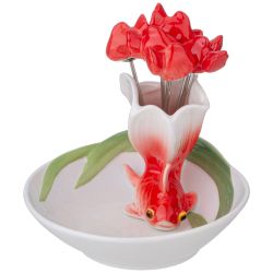 БЛЮДО LEFARD "ЗОЛОТАЯ РЫБКА" 11*12*8 СМ, 6 ВИЛОЧЕК (КОР=18ШТ)