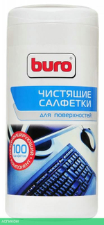 Салфетки для дисплеев Buro BU-Tsurface 100шт