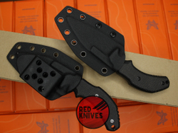 Нож Bastinelli Foreigner - черная микарта, клинок стоунвош