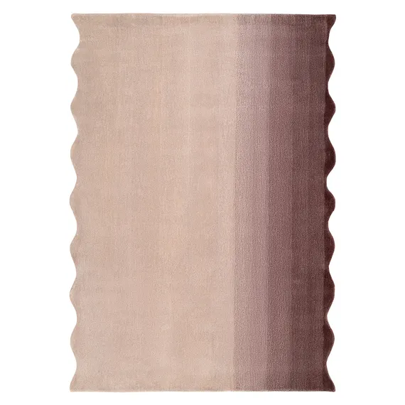 Ковер из шерсти over horizon цвета марсала из коллекции trendy ruffles, 200х300 см