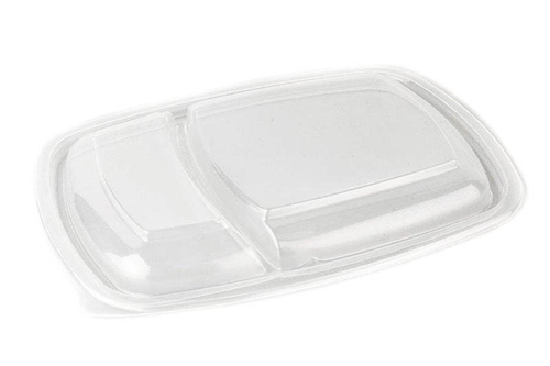 Крышка к контейнеру Ланч-бокс К-230 ПП 2-х секционный, Прозрачная СтП. 300шт/кор